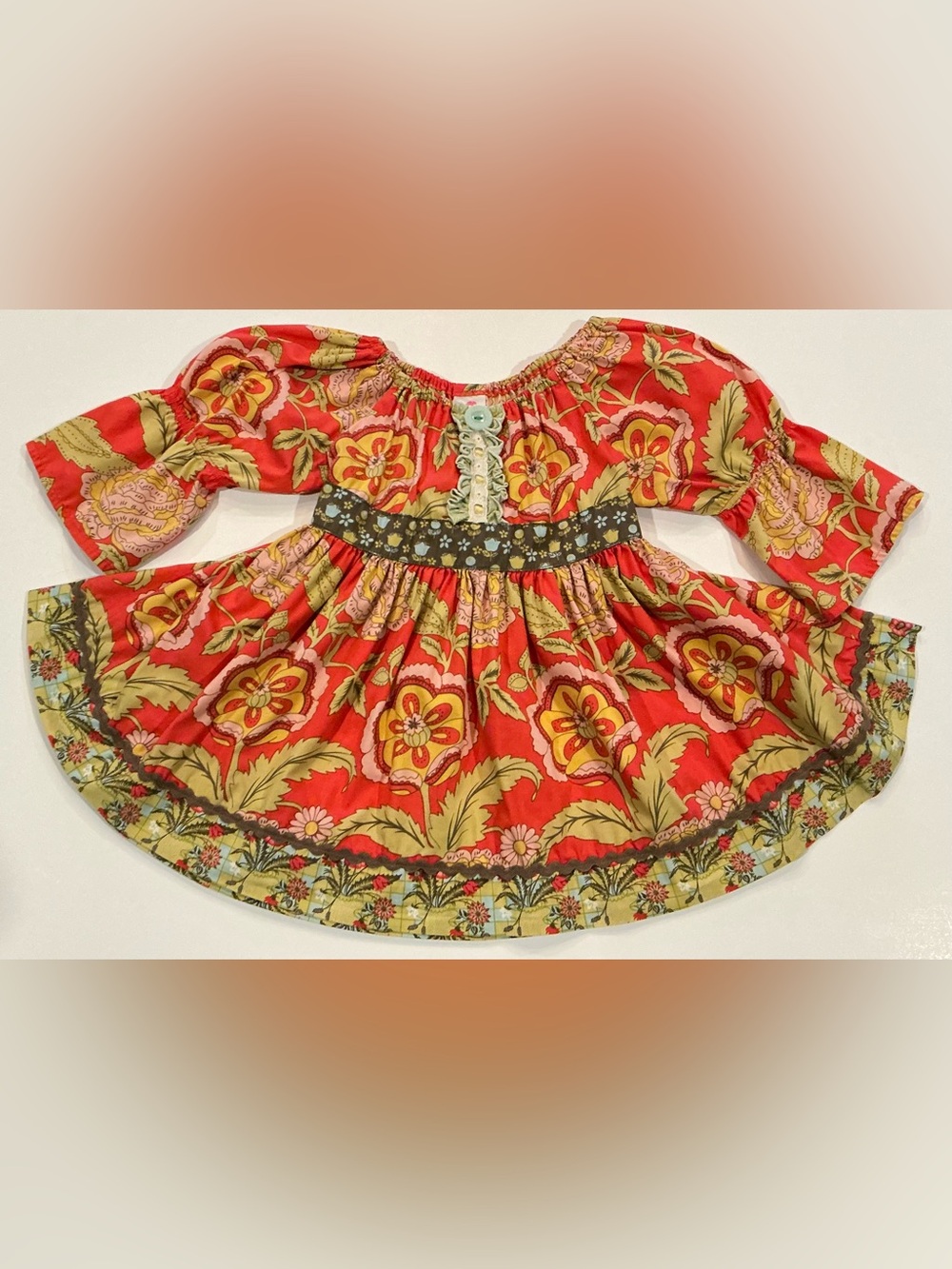 Matilda Jane Serendipity Fruit Punch Floral Twirl Dress Size 4